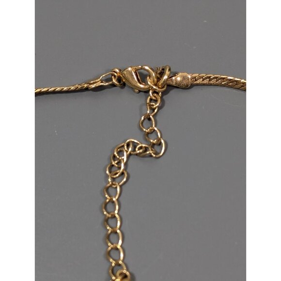 Vintage Avon NR Rhinestone Curved Bar Goddess Touch Statement Tennis Necklace - Picture 7 of 10